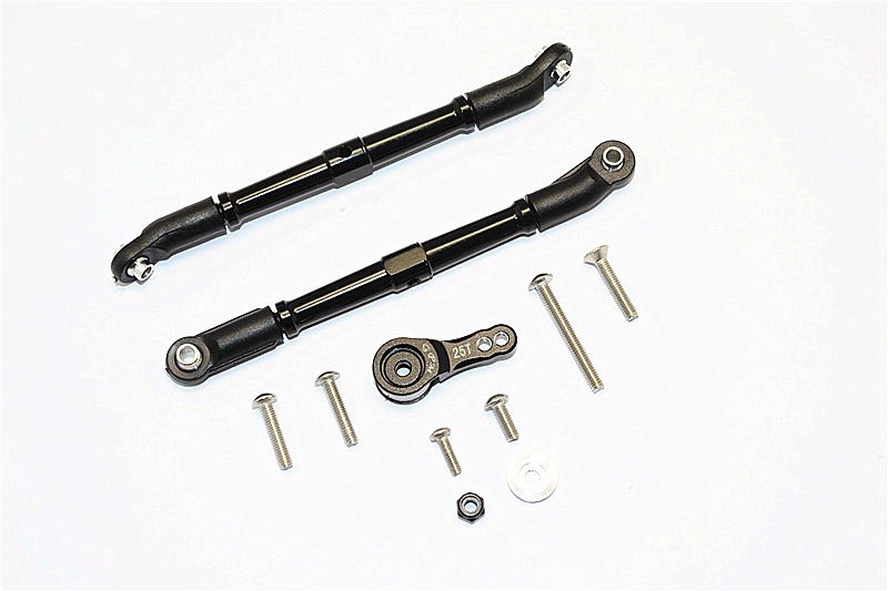 AXIAL Racing SCX10 II Aluminium Adjustable Steering Links & Servo Rod With 25T Servo Horn - 3pcs set - GPM SCX216025TA