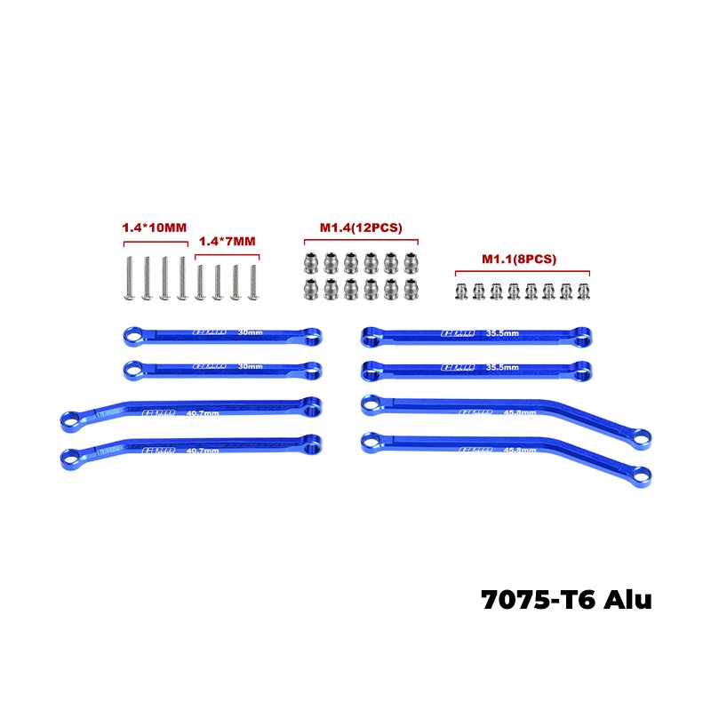 AXIAL SCX30 FORD BRONCO 4X4 RTR BRUSHED ROCK CRAWLER 7075-T6 Alloy Front & Rear Link Set - GPM SCX30/160