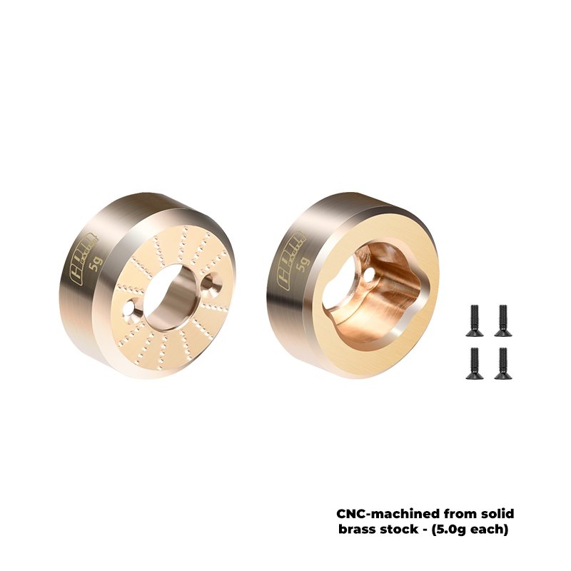 AXIAL SCX30 FORD BRONCO 4X4 RTR BRUSHED ROCK CRAWLER 2pcs Brass Rear (5G) Hubs - GPM SCX30/22X