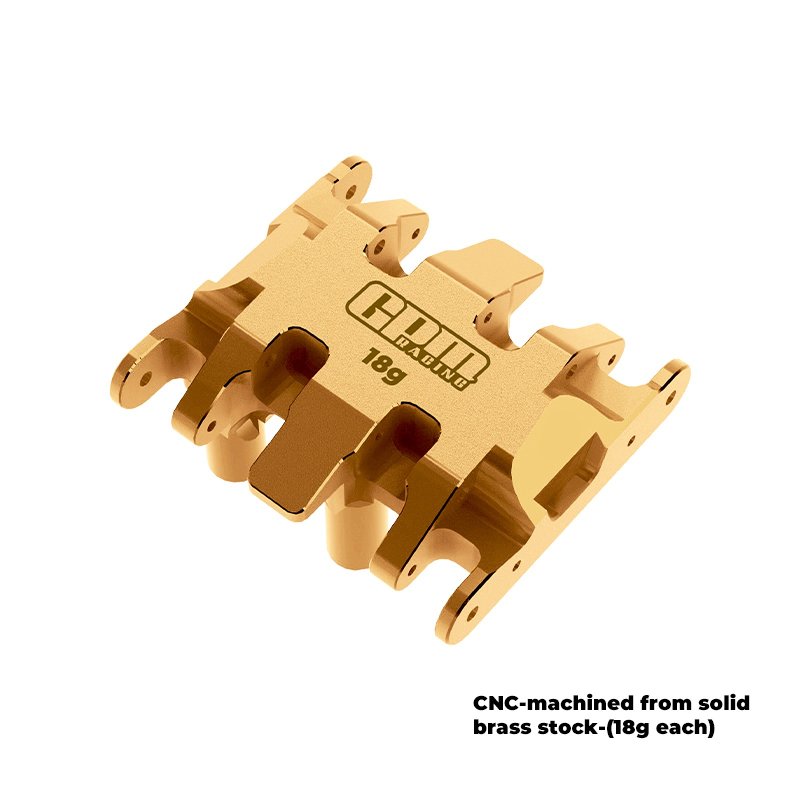 AXIAL SCX30 FORD BRONCO 4X4 RTR BRUSHED ROCK CRAWLER Brass Center Gear Box Mount Skid Plate 18g - GPM SCX30/38X
