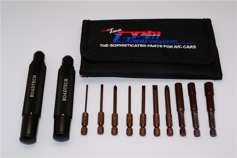 Tool set 2 Magnetic Handles : Long & Short 4 Types Of Slot Pins Of 1 Of Each: 2mm, 3mm, 4mm, 6mm 3 Types Of Philips Pins Of 1 Of Each: 0, 1, 2 3 Types Of Socket Wrench Of 1 Of Each: 5mm, 5.5mm, 7mm 1 Fashionable Handy Polyester Tool - GPM SDS01