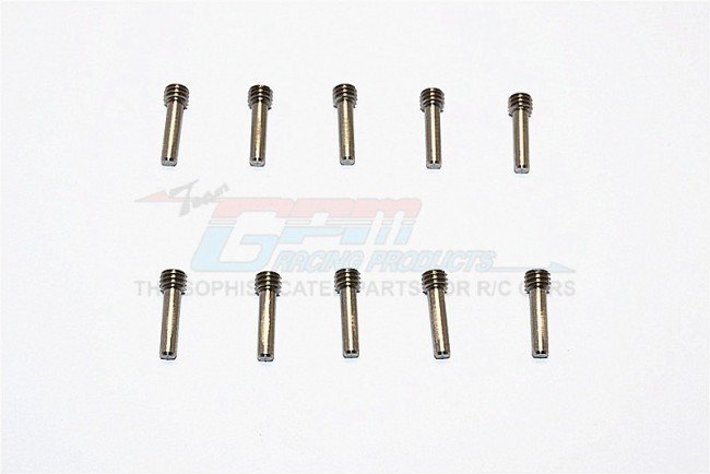 Stainless Steel Screw Shaft M4x2.5x13 (2.8mm Thread LenGTh & 10.2mm Shaft LenGTh) - 10pcs - GPM SSM42513