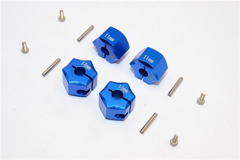 Aluminium Wheel Hex Adapter 14mmx11mm - 4pcs set - GPM HEX1411