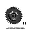 40Cr Steel Motor Gear 28T (32 Pitch,Module: 0.8mm,Motor Tooth Diameter: 3.175mm) - GPM MG328T/0.8M