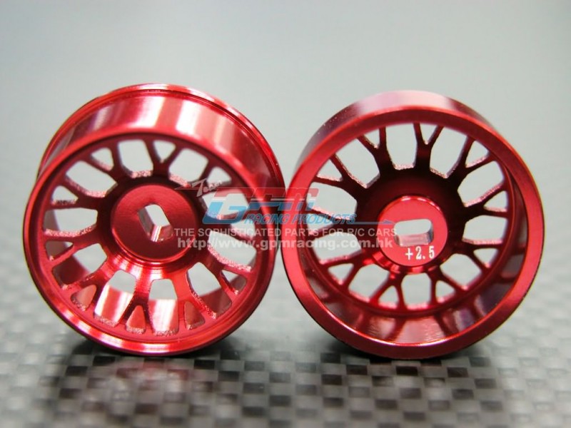 Mini-z AWD Alloy Front/Rear Sinkage BBS Rims (10p, 2.5mm Off set , Width 8.5mm) - 1pr - GPM MZA009F/R/+2.5