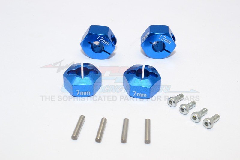 Tamiya CC01 Alloy Hex Adapter (12mmx7mm)-4pcs set - GPM CC010/12X7MM