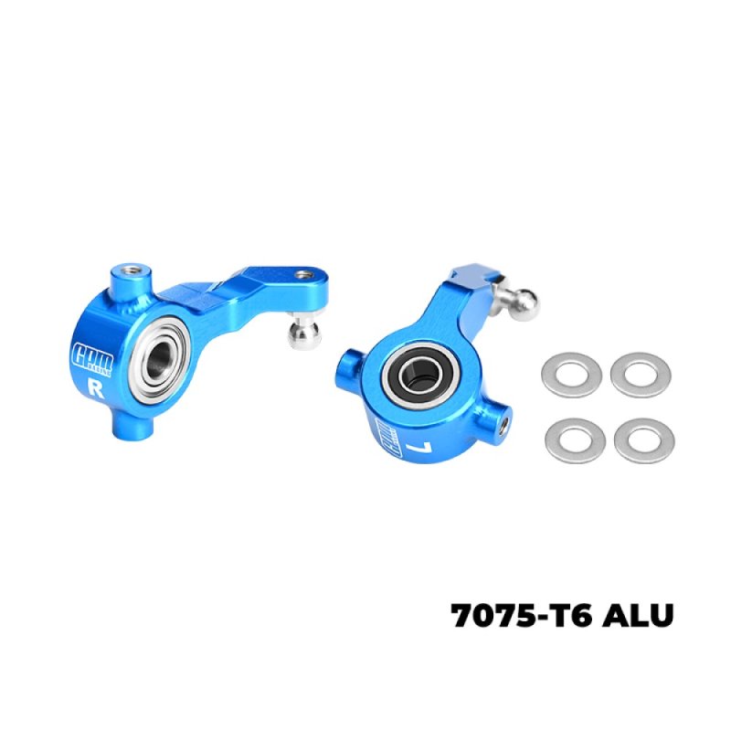 TAMIYA DT-04 RC FIGHTER NXGEN 7075-t6 Alloy Front Steering Blocks With Oversize Bearing - GPM DT4021