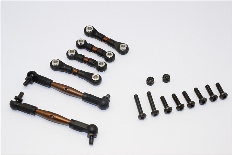 Tamiya Honda City Turbo WR02C Spring Steel Completed Anti-thread Tie Rod - 7pcs set - GPM WRC2160S