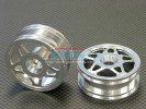 Tamiya 1/14 Truck King Hauler /Globe Liner /Ford Aeromax /Mercedes Benz 1838ls /1850l Alloy Front Wheel (5star) - 1pr - GPM TRU050F