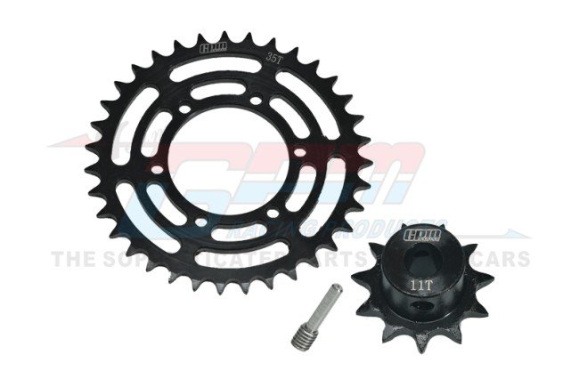 TEAM LOSI DIRT BIKE PROMO-MX MOTORCYCLE Medium Carbon Steel Hub Chain Sprocket set (35T/11T) - GPM MX3511S