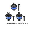 TEAM LOSI MINI LMT 4140 Steel + 7075 Alloy Front & center & rear Complete Differential 13/43T/1.0 Mod - GPM LMT1343S/3
