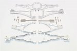 TRAXXAS E-REVO Aluminium Front+Rear Upper & Lower Suspension Arm - 8pcs set (For E-REVO 560871, REVO, SUMMIT) - GPM ER4567