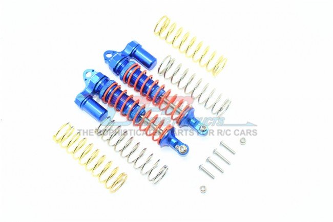 TRAXXAS 1/10 Rustler VXL AAluminum Rear Adjustable L-shape Piggy Back Shocks 102mm - 14pc set - GPM RUS4102R/L