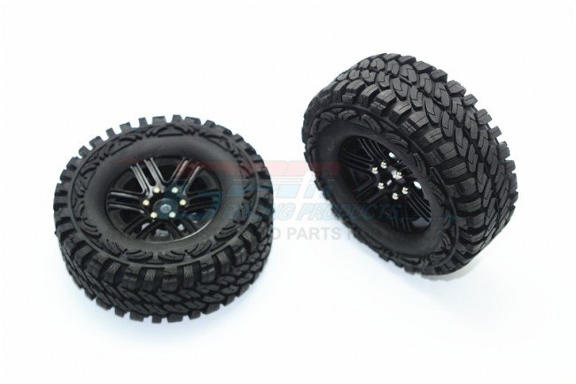 TRAXXAS TRX4 TRAIL CRAWLER Aluminum 6 Poles Wheels + Crawler Tires - 2pc set - GPM TRX4689