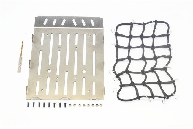 TRAXXAS TRX6 MERCEDES-BENZ 88096-4 Stainless Steel Truck Trunk Lid (Style A+Cargo Net) - 20pc set - GPM TRX6ZSP2A