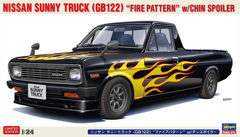Hasegawa 20751 - 1/24 Nissan Sunny Truck (GB122) Fire Pattern w/Chin Spoiler