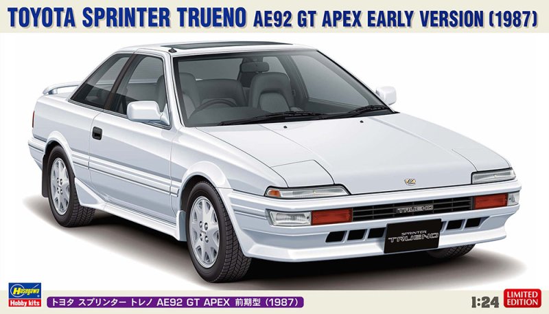Hasegawa 20834 - 1/24 Toyota Sprinter Trueno AE92 GT Apex Early Version (1987)