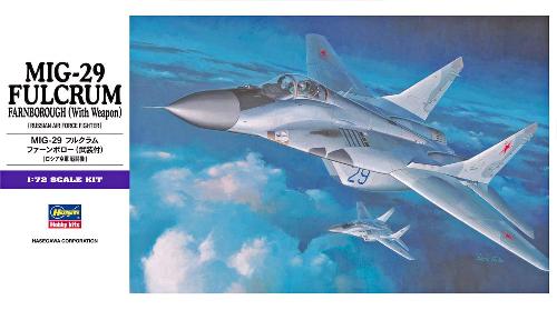 Hasegawa 00541 - 1/72 E11 Mikoyan Mig-29 Fulcrum Farnborough with Weapon