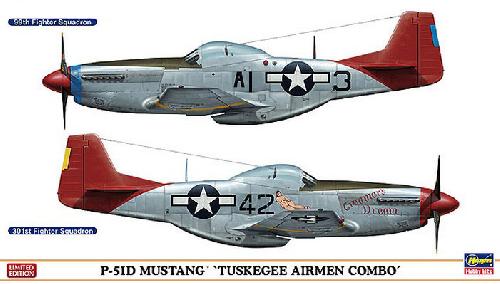 Hasegawa 01991 - 1/72 P-51D Mustang Tuskegee Airmen Combo two kits in the box