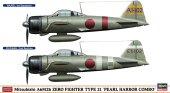 Hasegawa 01942 - 1/72 Mitsubishi A6M2b Zero Fighter Type 21 Pearl Harbor Combo Hasegawa 01942 - 1/72 Mitsubishi A6M2b Zero Fighter Type 21 Pearl Harbor Combo