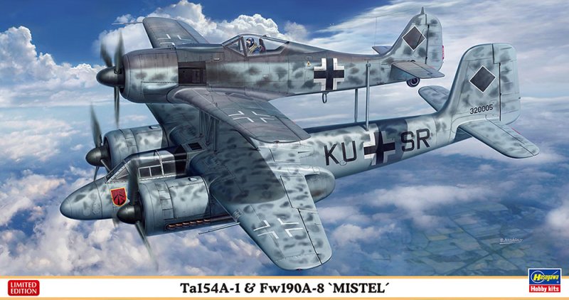 Hasegawa 02537 - 1/72 Focke-Wulf Ta154 A-1 & Fw190A-8 Mistel