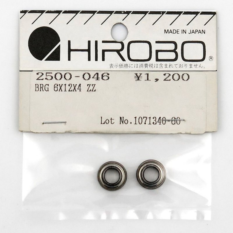 HIROBO 2500-046 BALL BEARING 6 X 12 X 4 MM 2PCS #126ZZ #2500046
