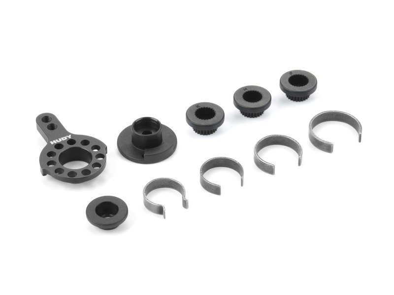 HUDY 293352 - Aluminium Fixed Servo Saver 1/10 TC & FWD - SET