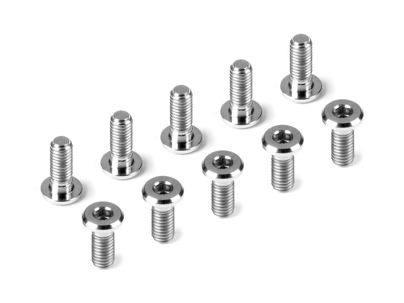 HUDY 908308-T Titanium SUPER-LOW Head Screw Centering DIA M3x8 (10)
