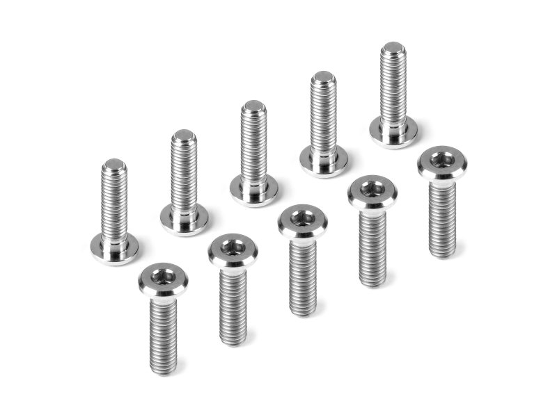HUDY 908312-T Titanium SUPER-LOW Head Screw Centering DIA M3x12 (10)