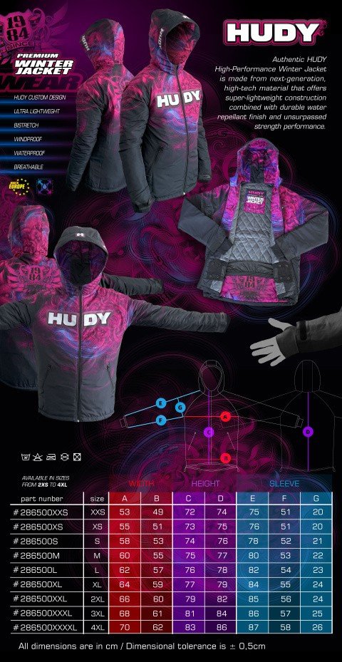 HUDY 286500XXS - Hudy Winter Thermal Jacket (XXS)