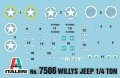 alt="Italeri 7506 - 1/72 Willys Jeep 1/4 Ton 4x4 Truck (2pcs Fast Assembly Models )" title="Italeri 7506 - 1/72 Willys Jeep 1/4 Ton 4x4 Truck (2pcs Fast Assembly Models )"