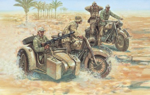 Italeri 6121 - 1/72 WWII German Motorcycle