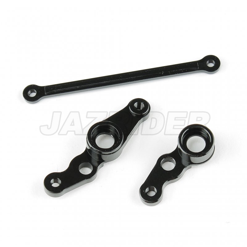 TA01/TA02/DF01 Aluminum Steering Assembly w/Bearing (Black) Set