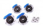 Tamiya TT-02 Aluminum Wheel Adaptor Realistic Brake Disk Set with Bearing (Blue)