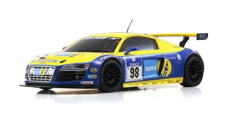 Kyosho MZP239BT - Audi R8 LMS Phoenix Racing NBR 2010 No.98 ASC MR03 RWD Mini-Z Body Set