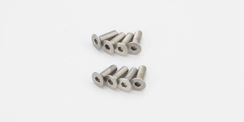 Kyosho 1-S33010HT - Flat Head Screw(Hex/Titanium/M3x10/8pcs)