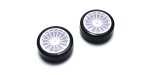 Kyosho FAT302W - Drift Tire(Pre-glued/White/2pcs)FAZERVeX