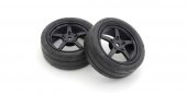 Kyosho FATH705BKM - Glued TC Tire FZ02 (M/5-S Racing Wheel/BL/2p)
