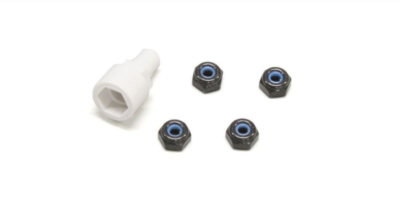 Kyosho MZW13BK - Color Nylon Nut Black