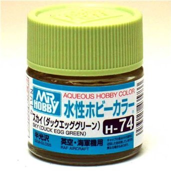 Mr.Hobby GSI-H74 - Sky (Duck Egg Green) - Semi-Gloss 10ml Gunze Aqueous Hobby Color Acrylic Paint