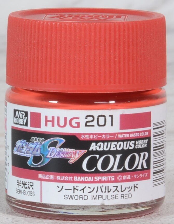 Mr Hobby HUG201 - Mr Aqueous Gundam Seed Destiny Color Sword Impulse Red 10ml (Semi Gloss)