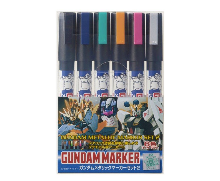 Mr.Hobby GMS125 - Gundam Metallic Marker Set 2 (6pcs) (GM172/173/174/175/176/177)
