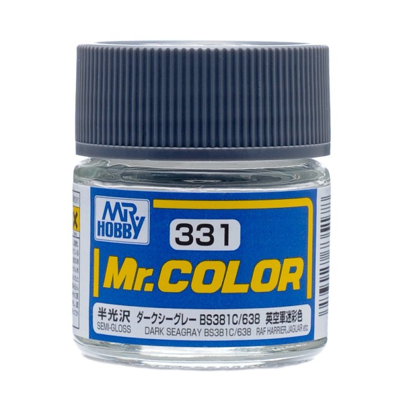 Mr.Hobby GSI-C331 - Semi-gloss - Dark Sea Gray BS381C/638 - 10ml