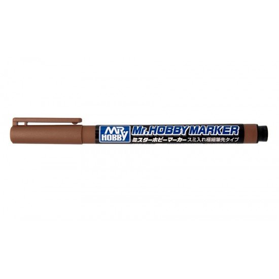 Mr.Hobby CM103 - Oil-Based Super Fine Tip Type Brush Pen Marker (Brown)