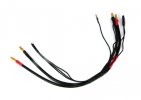 RAD-EA-10006 3 in 1 Charger Cable, 12 AWG Flex Black Wires, 4+5mm Plug and receiver plug