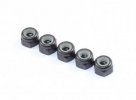 RAD-AC-10013 M3x5.5 Aluminum Lock Nuts, 5 pcs, Black