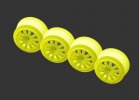 Serpent SER500303 Rim 1/10 SRX2 SC Yellow (4)