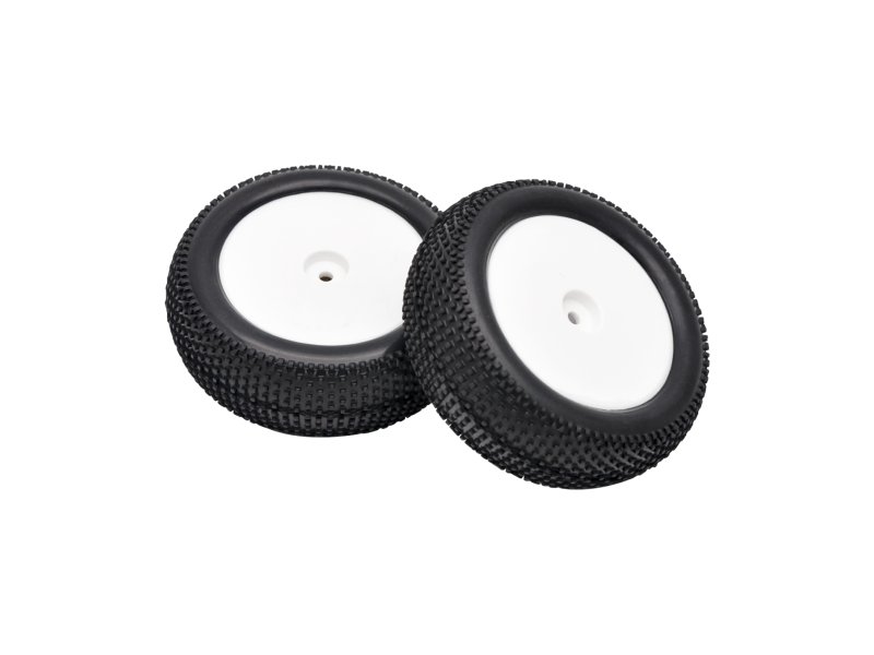 Serpent SER214017 1/10 buggy Tyre mounted on white rim 2wd front med