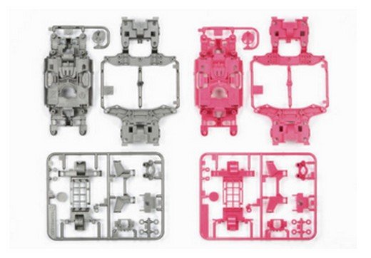 Tamiya 95235 - MS Chassis Set Silver/Pink