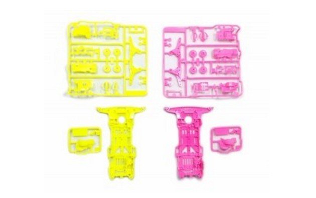 Tamiya 95249 - Super-II Fluorescent Chassis Pink/Yellow